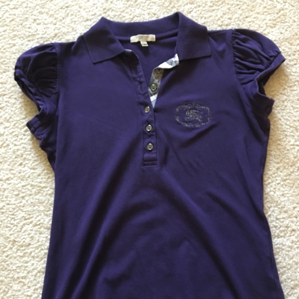 SOLD!!!Burberry Women Purple Polo shirt, Size M